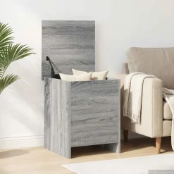 vidaXL Opbergkist met opslag Grijs Sonoma 40 x 40 x 50 cm Bewerkt hout