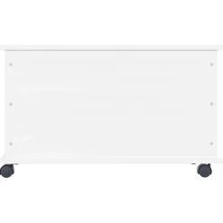 vidaXL Opbergkist met wielen ALTA 73x39,5x43 cm massief grenenhout wit
