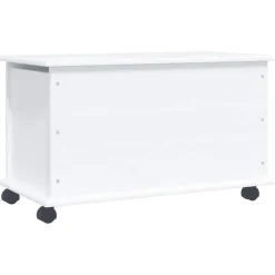 vidaXL Opbergkist met wielen ALTA 73x39,5x43 cm massief grenenhout wit