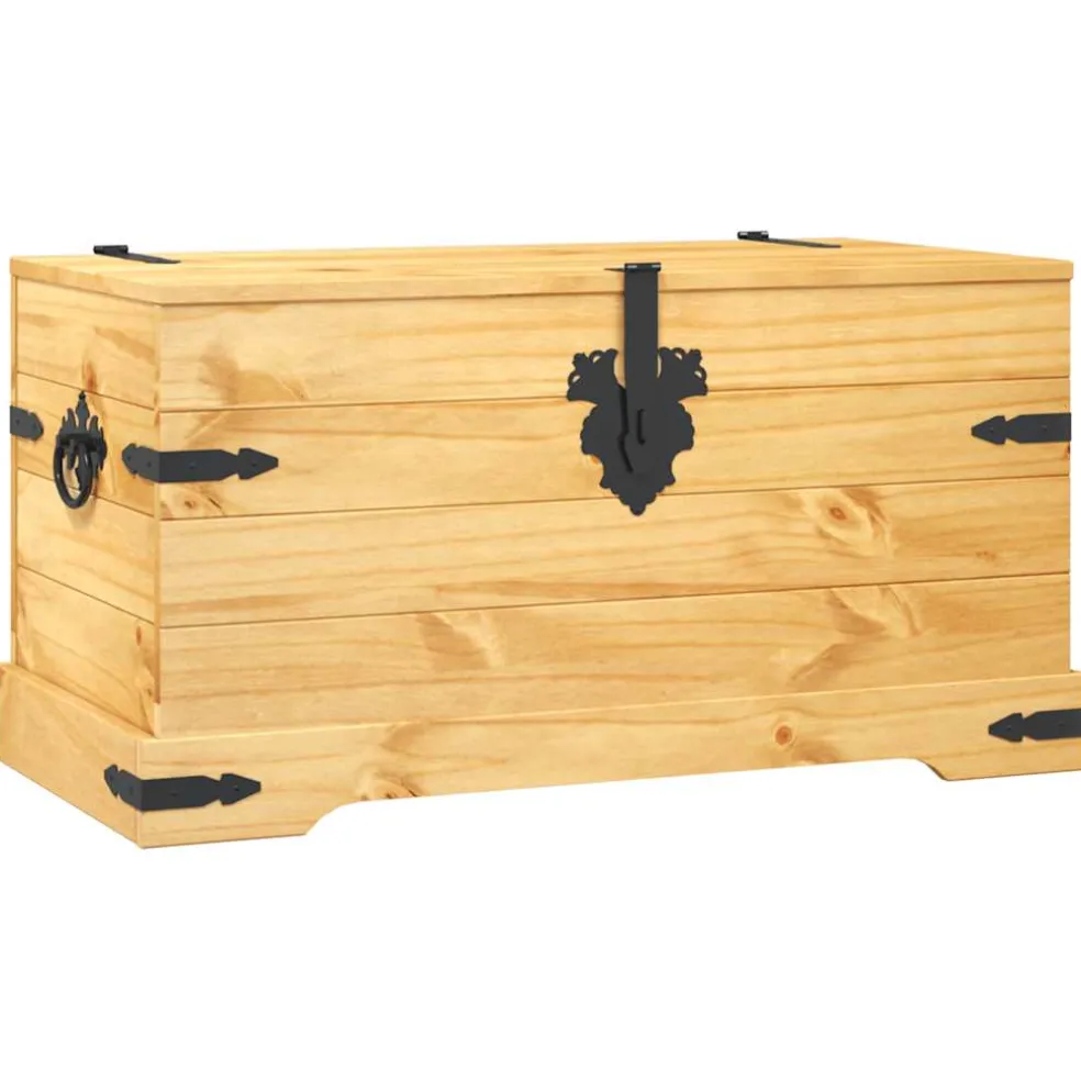 vidaXL Opbergkist Mexicaans grenenhout Corona-stijl 91x49,5x47 cm