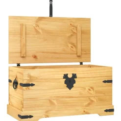 vidaXL Opbergkist Mexicaans grenenhout Corona-stijl 91x49,5x47 cm
