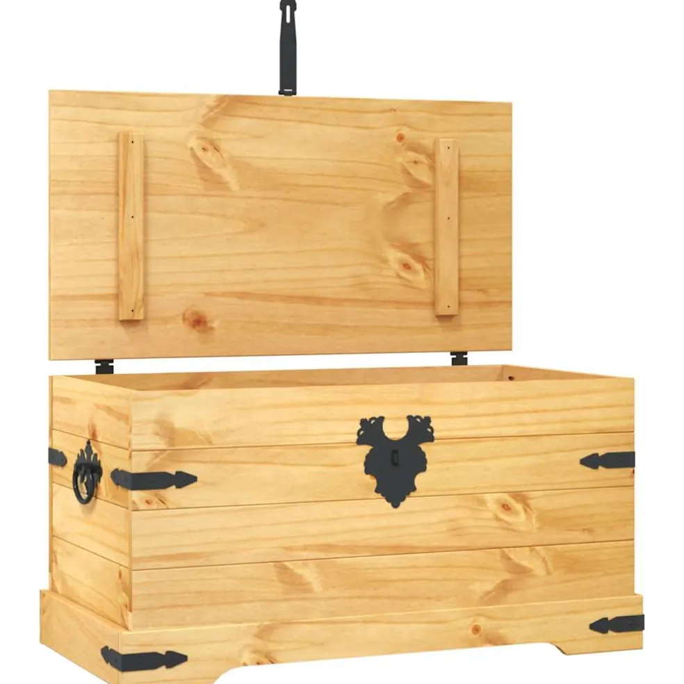 vidaXL Opbergkist Mexicaans grenenhout Corona-stijl 91x49,5x47 cm