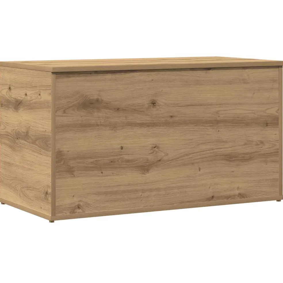 vidaXL Opbergkist 84x42x46 cm bewerkt hout artisanaal eikenkleurig