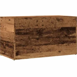 vidaXL Opbergkist 84x42x46 cm bewerkt hout oud houtkleurig