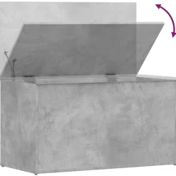vidaXL Opbergkist 84x42x46 cm bewerkt hout betongrijs