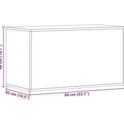 vidaXL Opbergkist 84x42x46 cm bewerkt hout wit