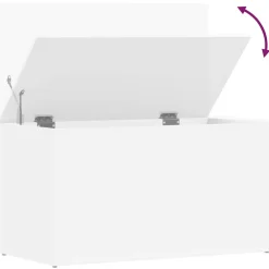 vidaXL Opbergkist 84x42x46 cm bewerkt hout wit