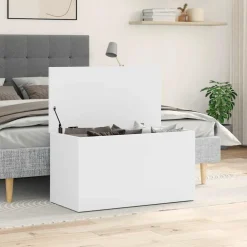 vidaXL Opbergkist 84x42x46 cm bewerkt hout wit