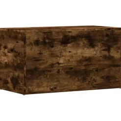 vidaXL Opbergkist 84x42x46 cm bewerkt hout gerookt eikenkleurig