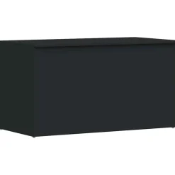vidaXL Opbergkist 84x42x46 cm bewerkt hout zwart