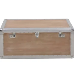 vidaXL Opbergkist 91x52x40 cm massief vurenhout bruin