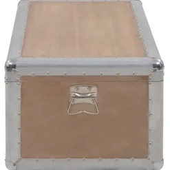 vidaXL Opbergkist 91x52x40 cm massief vurenhout bruin