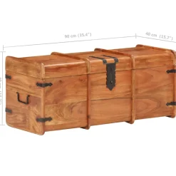 vidaXL Opbergkist 40x40x40 cm massief acaciahout