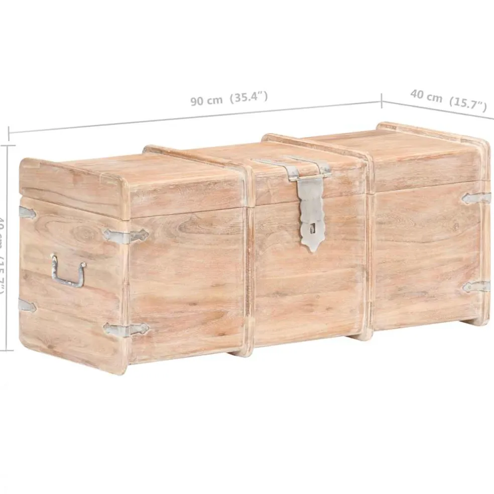 vidaXL Opbergkist 90x40x40 cm massief acaciahout