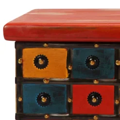 vidaXL Opbergkist 110x40x40 cm massief acaciahout rood
