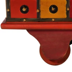 vidaXL Opbergkist 110x40x40 cm massief acaciahout rood