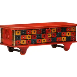 vidaXL Opbergkist 110x40x40 cm massief acaciahout rood