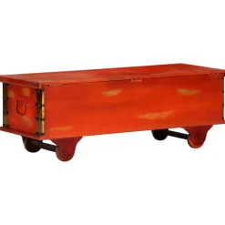 vidaXL Opbergkist 110x40x40 cm massief acaciahout rood