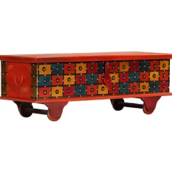 vidaXL Opbergkist 110x40x40 cm massief acaciahout rood