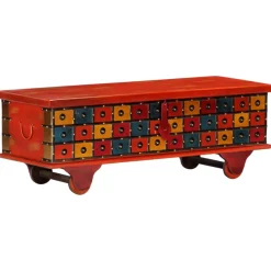 vidaXL Opbergkist 110x40x40 cm massief acaciahout rood