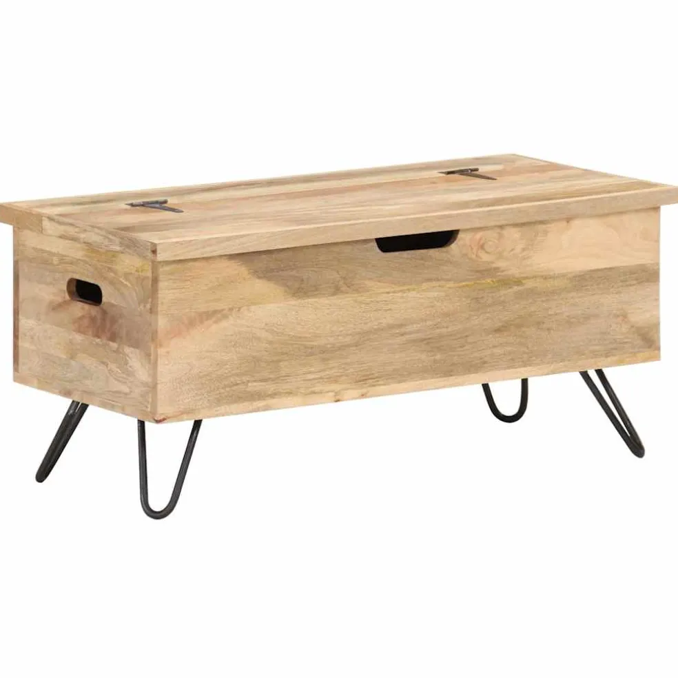 vidaXL Opbergkist 90x40x45 cm massief mangohout