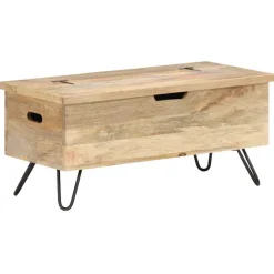 vidaXL Opbergkist 90x40x45 cm massief mangohout