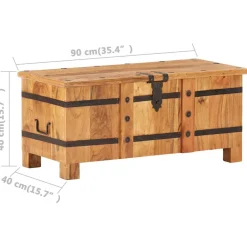 vidaXL Opbergkist 90x40x40 cm massief acaciahout