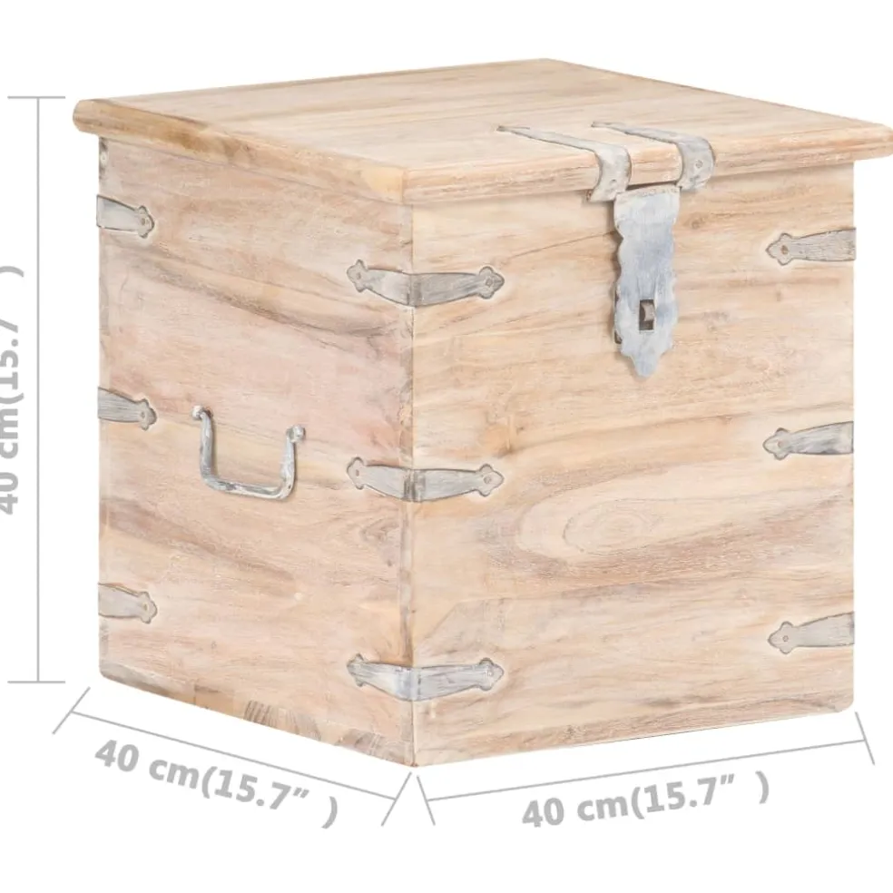 vidaXL Opbergkist 40x40x40 cm massief acaciahout