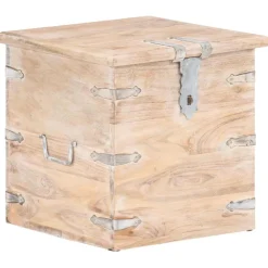 vidaXL Opbergkist 40x40x40 cm massief acaciahout