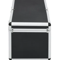 vidaXL Opbergkoffers 2 st aluminium zwart