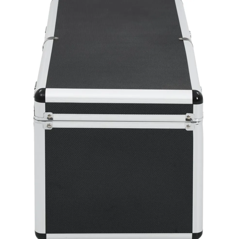 vidaXL Opbergkoffers 2 st aluminium zwart