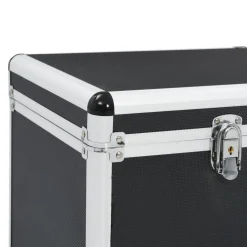 vidaXL Opbergkoffers 2 st aluminium zwart
