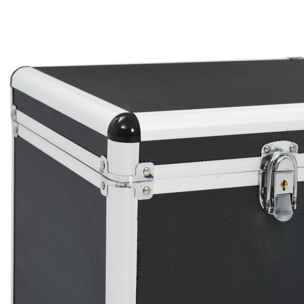 vidaXL Opbergkoffers 2 st aluminium zwart