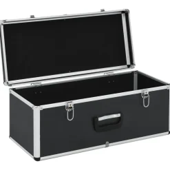 vidaXL Opbergkoffers 2 st aluminium zwart