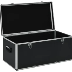 vidaXL Opbergkoffers 3 st aluminium zwart
