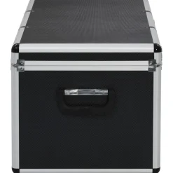 vidaXL Opbergkoffers 3 st aluminium zwart