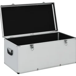 vidaXL Opbergkoffers 3 st aluminium zilverkleurig