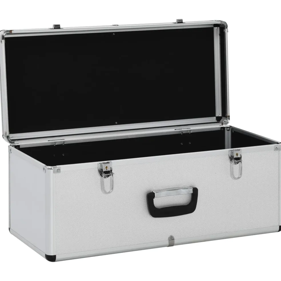 vidaXL Opbergkoffers 3 st aluminium zilverkleurig