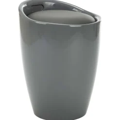 vidaXL Opbergkruk kunstleer grijs