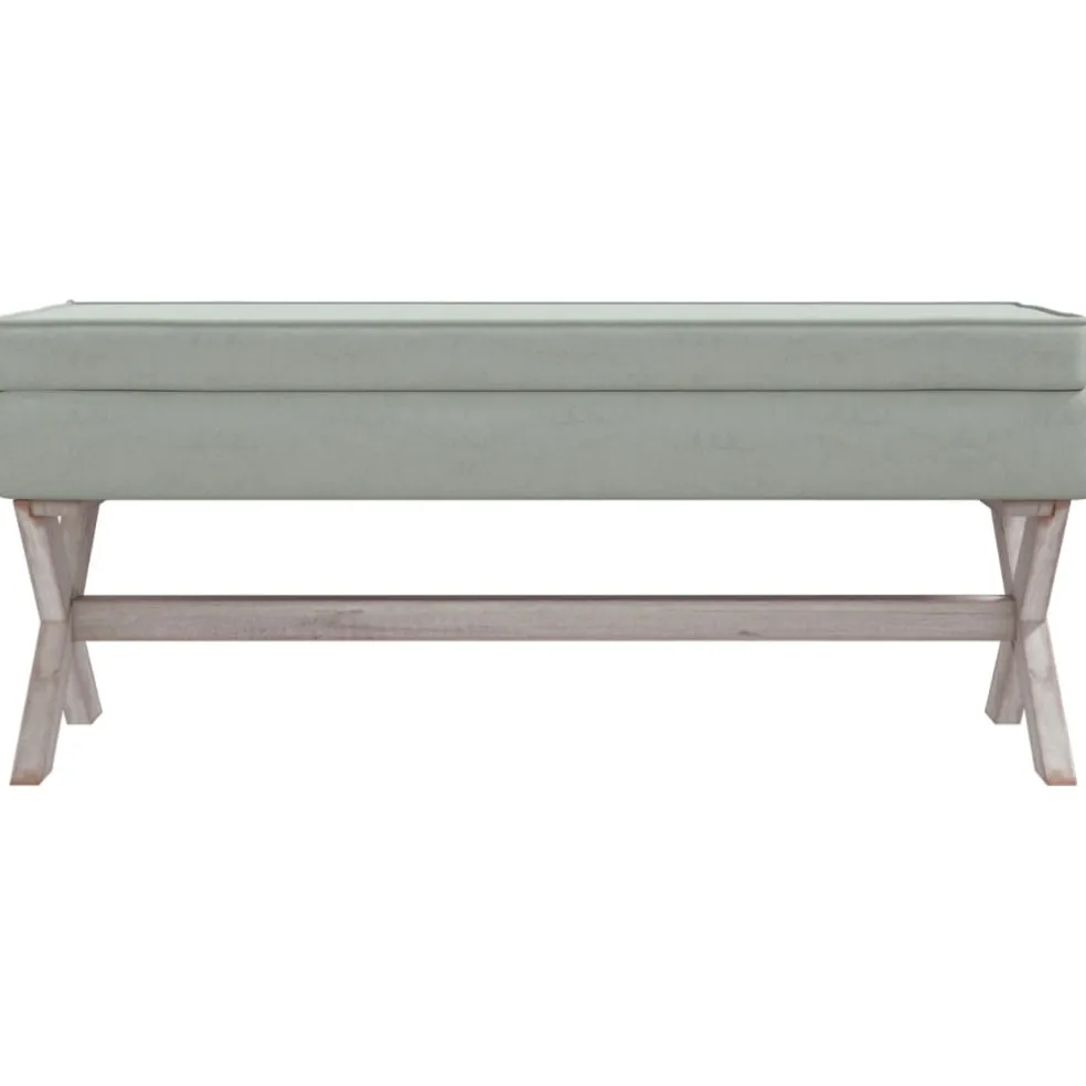 vidaXL Opbergkruk 110x45x49 cm fluweel lichtgrijs
