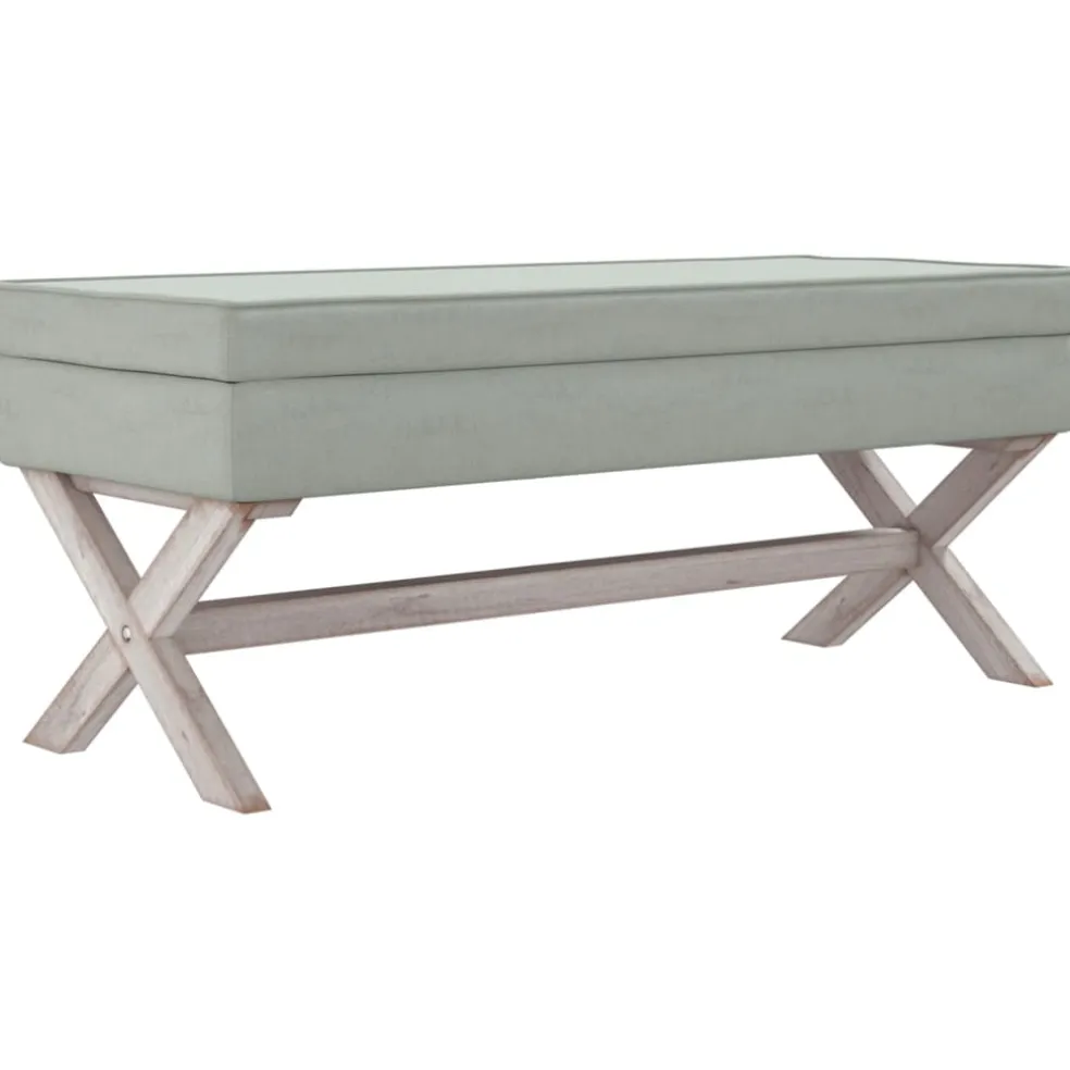 vidaXL Opbergkruk 110x45x49 cm fluweel lichtgrijs