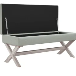 vidaXL Opbergkruk 110x45x49 cm fluweel lichtgrijs