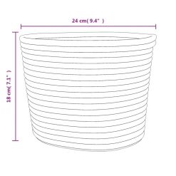 vidaXL Opbergmanden 2 st Ø 24x18 cm katoen grijs en wit