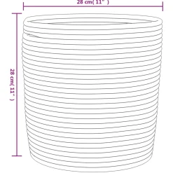 vidaXL Opbergmanden 2 st Ø 28x28 cm katoen bruin en wit