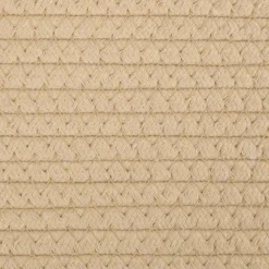 vidaXL Opbergmand met deksel Ø 37x50 cm katoen zwart en beige