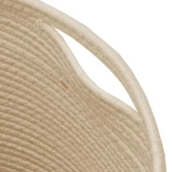 vidaXL Opbergmand met deksel Ø 37x50 cm katoen zwart en beige