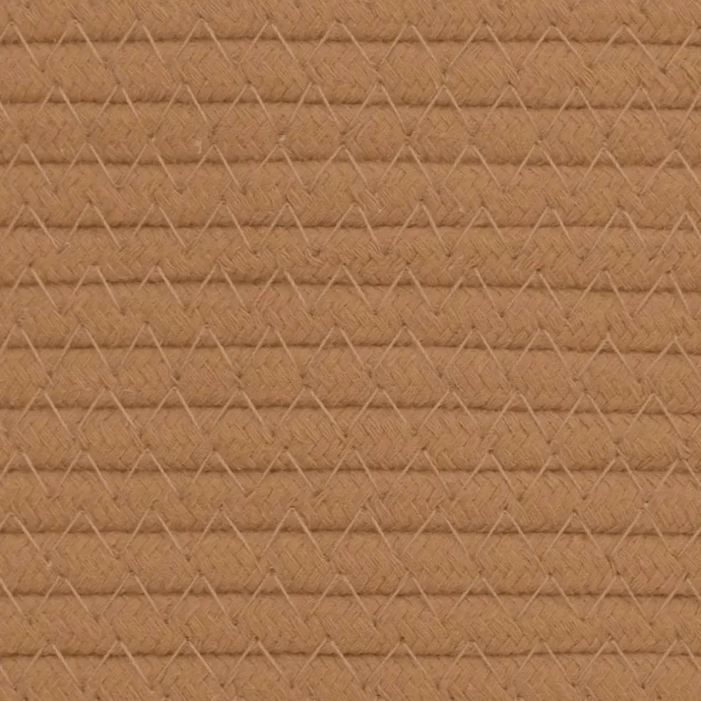 vidaXL Opbergmand Ø 49x65 cm katoen bruin en wit