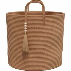 vidaXL Opbergmand Ø 40x35 cm katoen bruin
