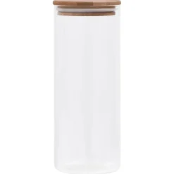 vidaXL Opbergpotten met bamboe deksel 6 st 600 ml glas
