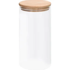 vidaXL Opbergpotten met bamboe deksels 4 st 1200 ml glas